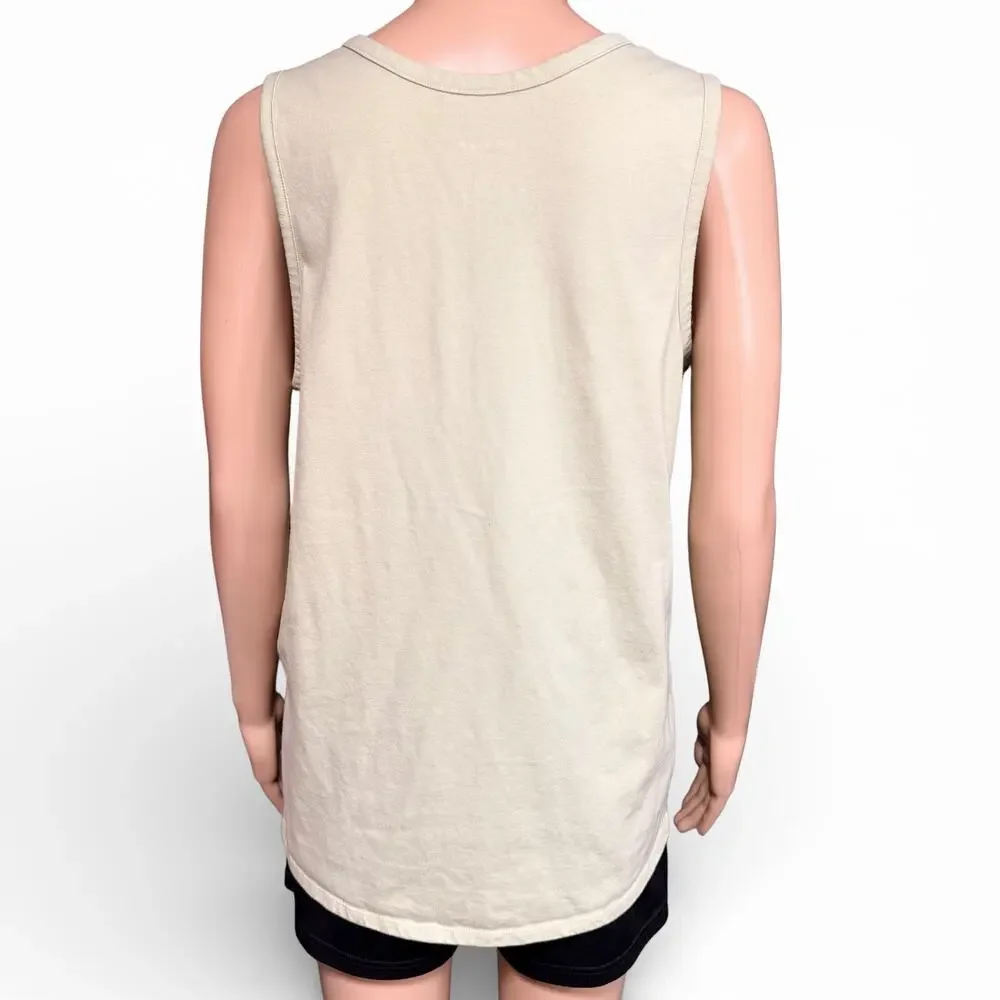 Goodfellow Womens Tank Top Shirt Scoop Neck Relaxed Fit Soft Green Medium